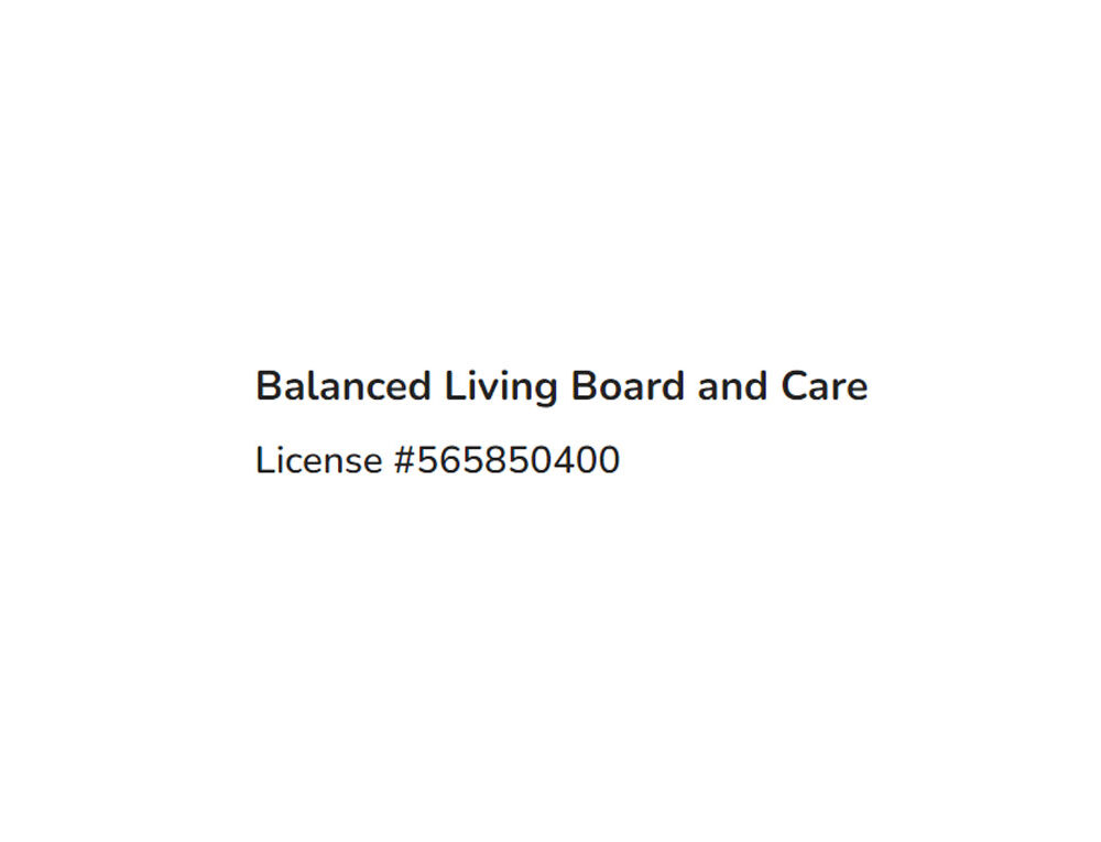 Balanced Living Board and Care